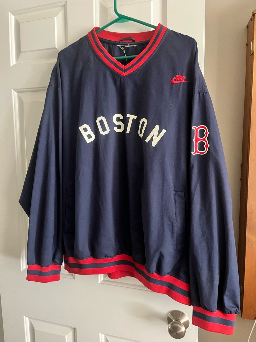 Boston Red Sox Nike Navy Pullover with Red Trim and pockets